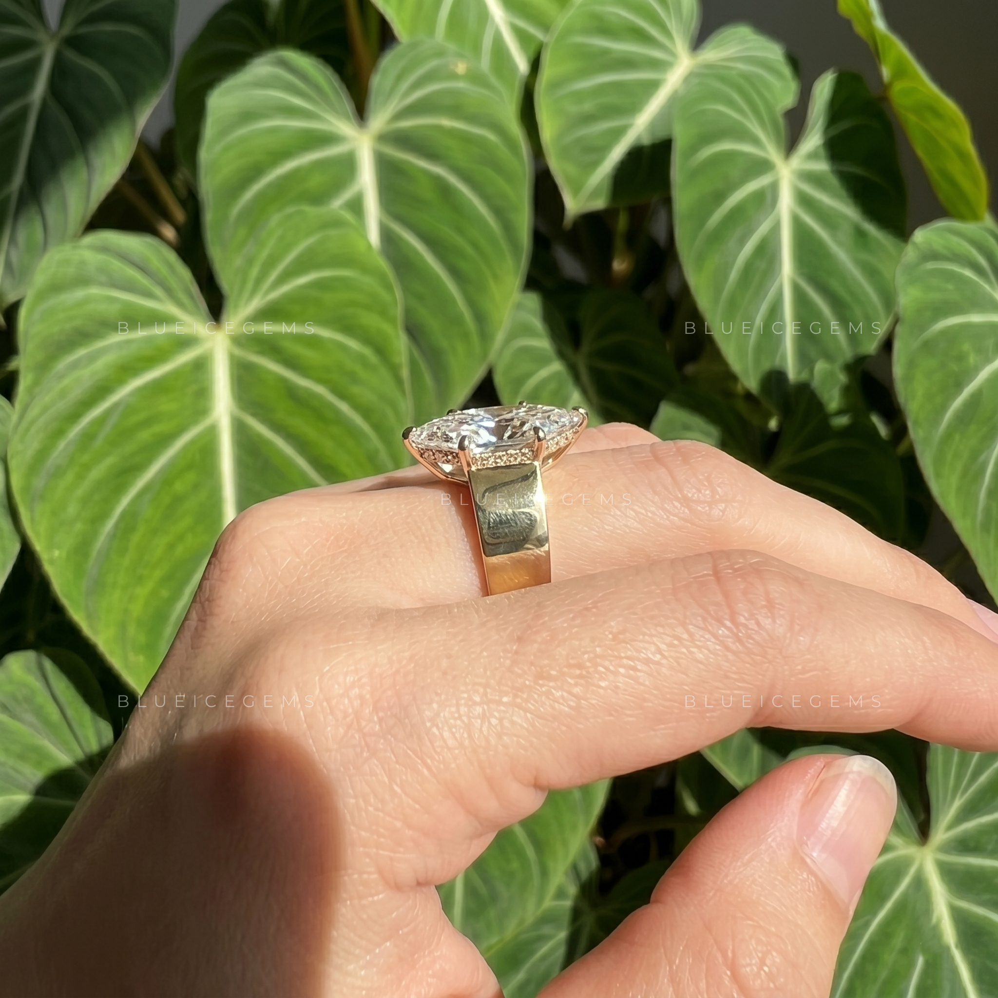 Vintage Elegance Dutch Marquise Cut Cigar Band Solitaire Engagement Ring