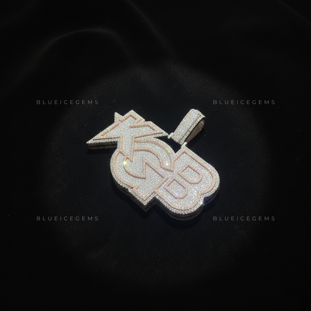 The "KGB" Monolith: Star-Integrated Script & Two-Tone Architectural Pendant