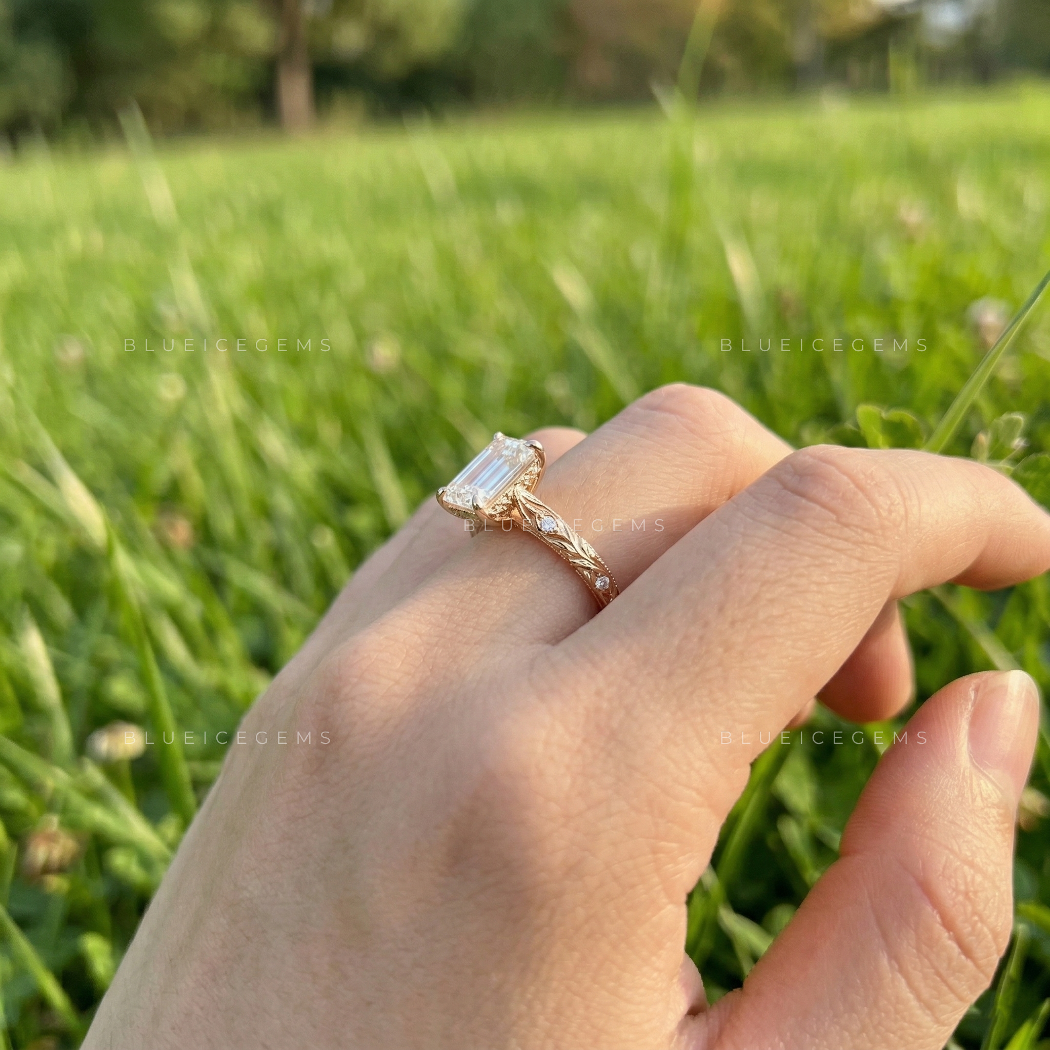 The "Vintage Glam" Emerald Cut Trio: Art Deco Vibes & Modern Edge