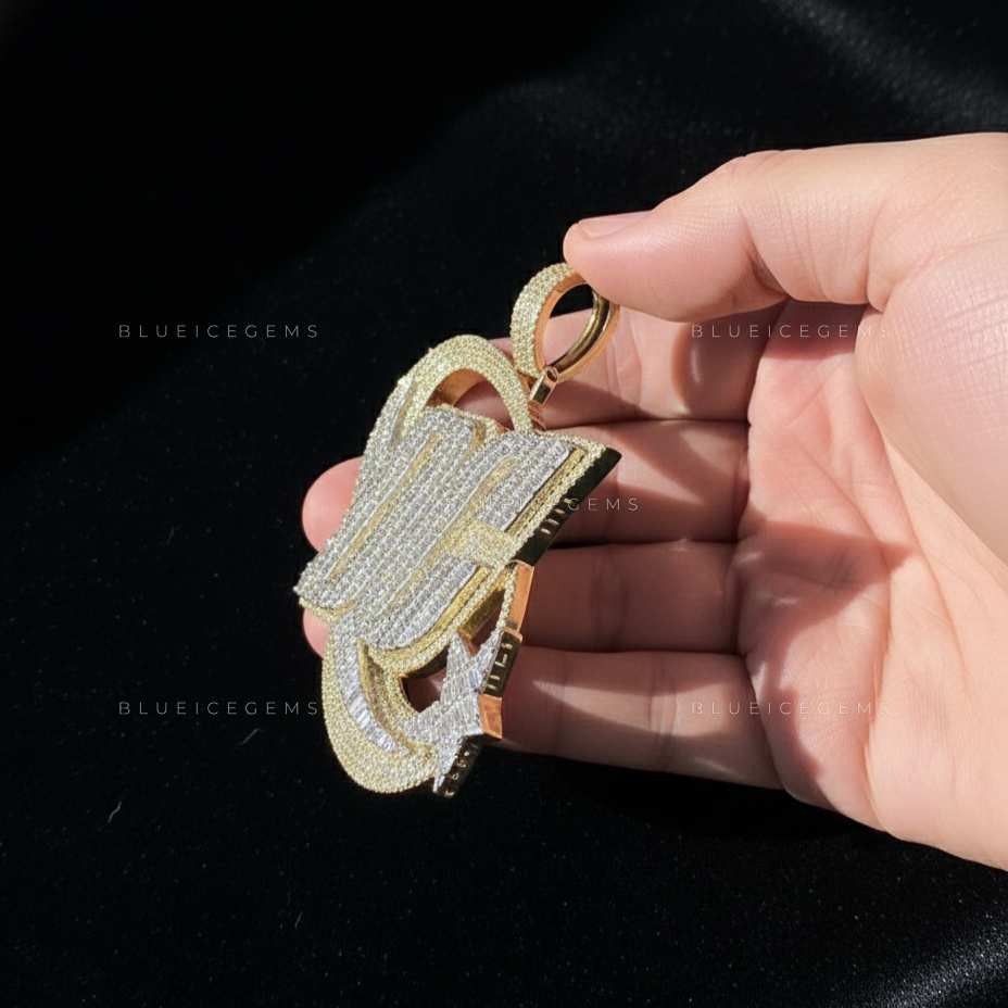 The "DC" Celestial Orbit: Hand-Set Baguette Mosaic & Shooting Star Pendant