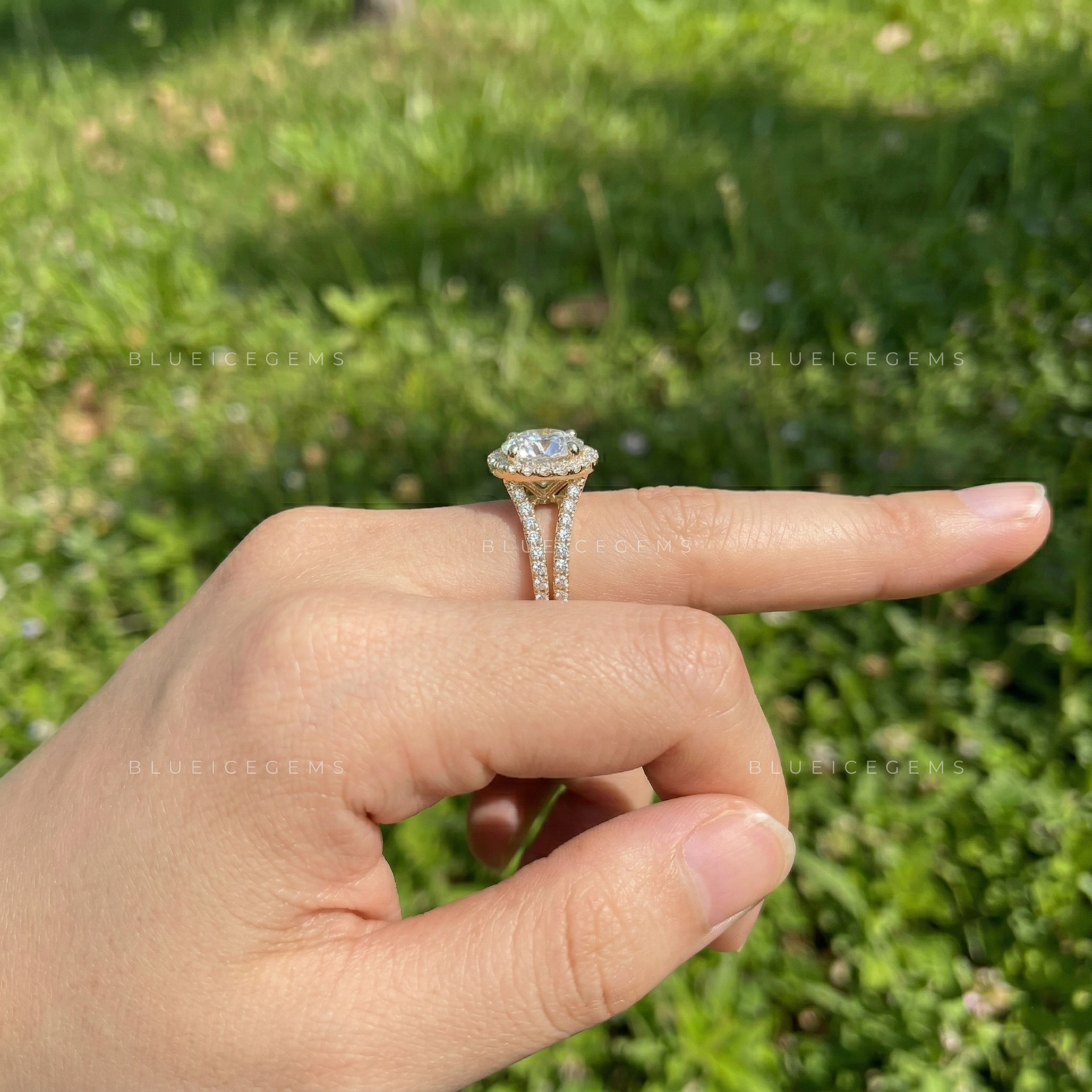 The "Star-Crossed" Halo: Dreamy Split Shank Ring for Modern Icons