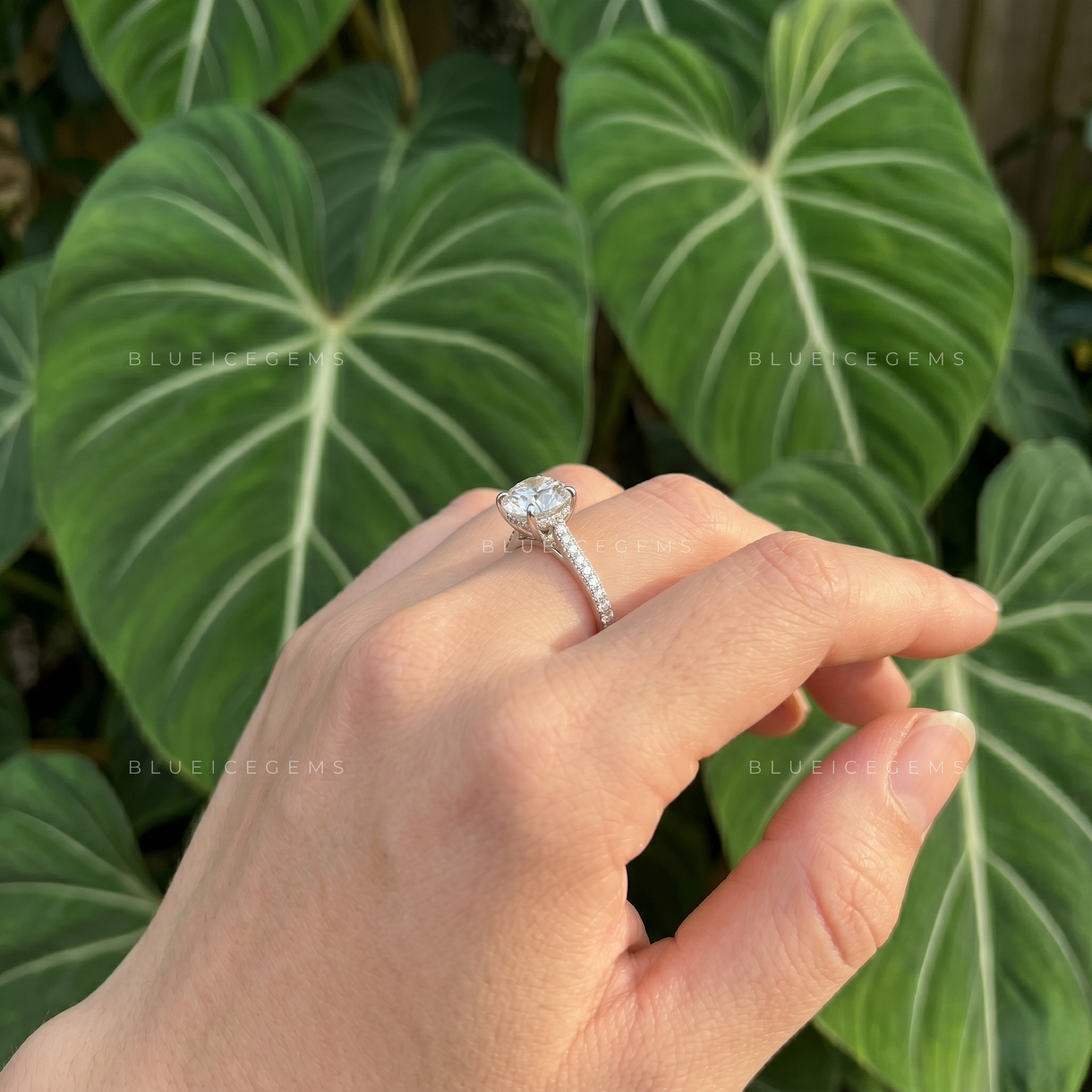 Starlight Majesty High Set Round Cut Solitaire Engagement Ring