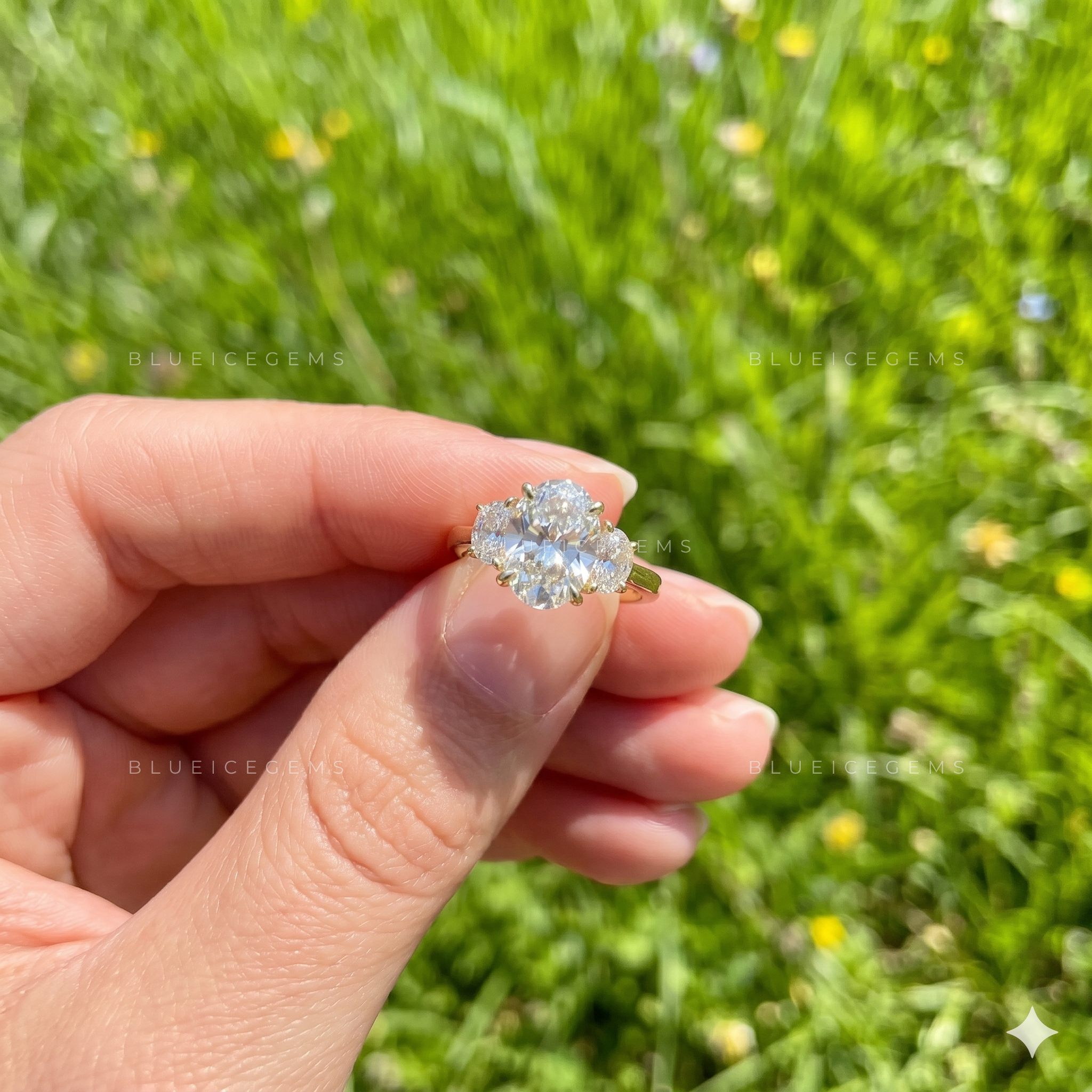 Infinite Brilliance Multi-Oval Cut Artfully Accented Engagement Ring