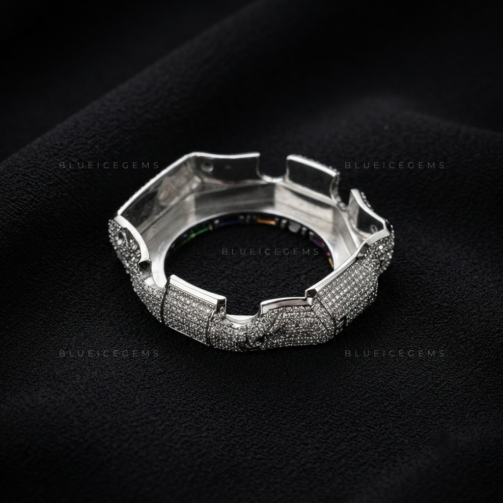 Spectrum Royale GA2100 Iced Bezel – 8.455 CT Moissanite