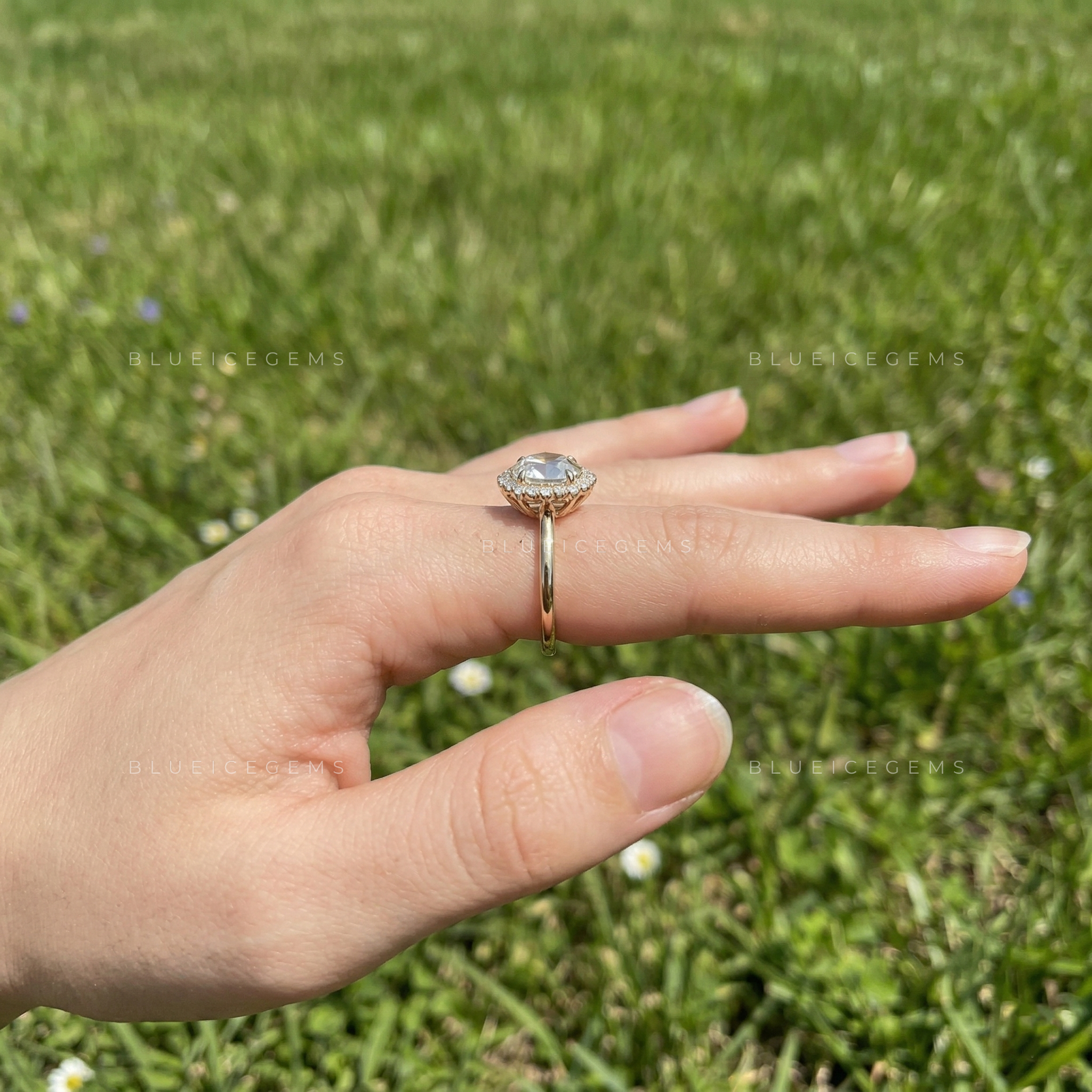 Ethereal Glow Round Rose Cut Halo Ring: The Ultimate Modern Heirloom