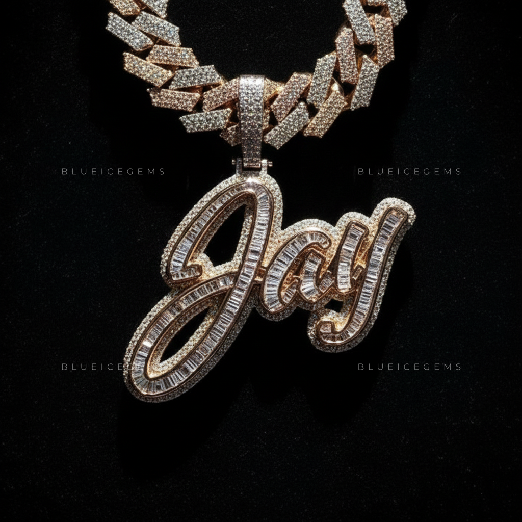 The "JAY" Infinite Flow: Baguette-Fusion Cursive & Two-Tone Cuban Set