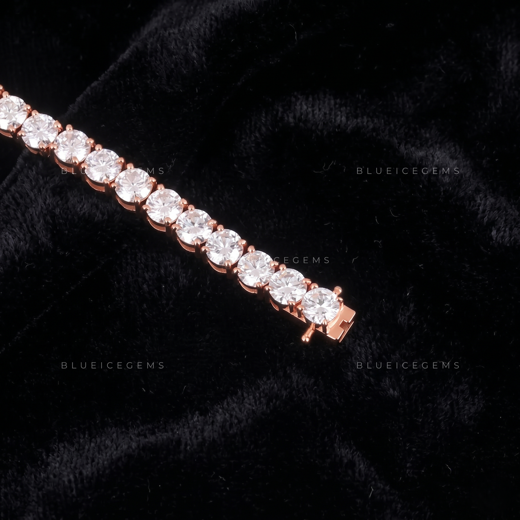 Ethereal Rose Aura Custom-Length Infinity Tennis Link