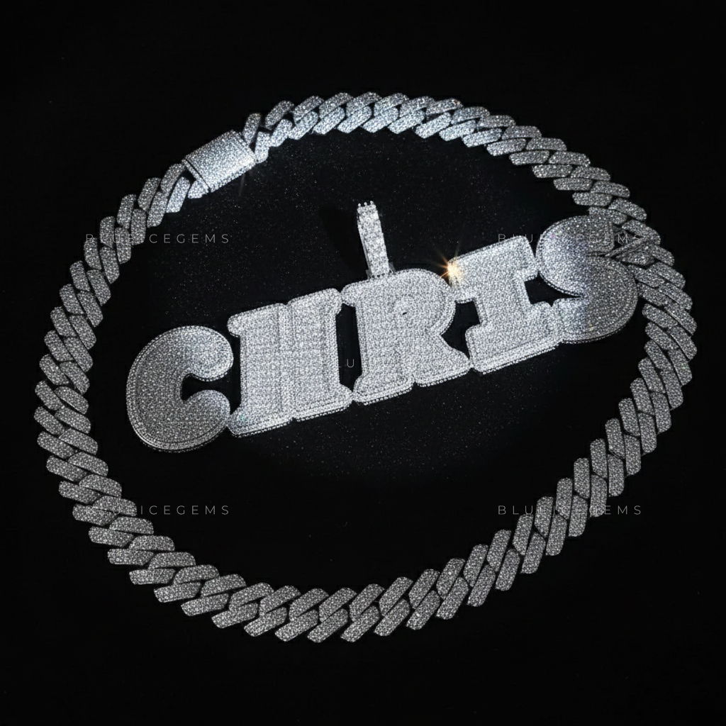 "CHRIS" Custom 3D Bubble Script Pendant