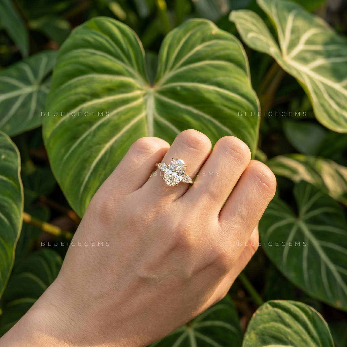 Eternal Horizon Oval Cut Three-Stone Trilogy Engagement Ring