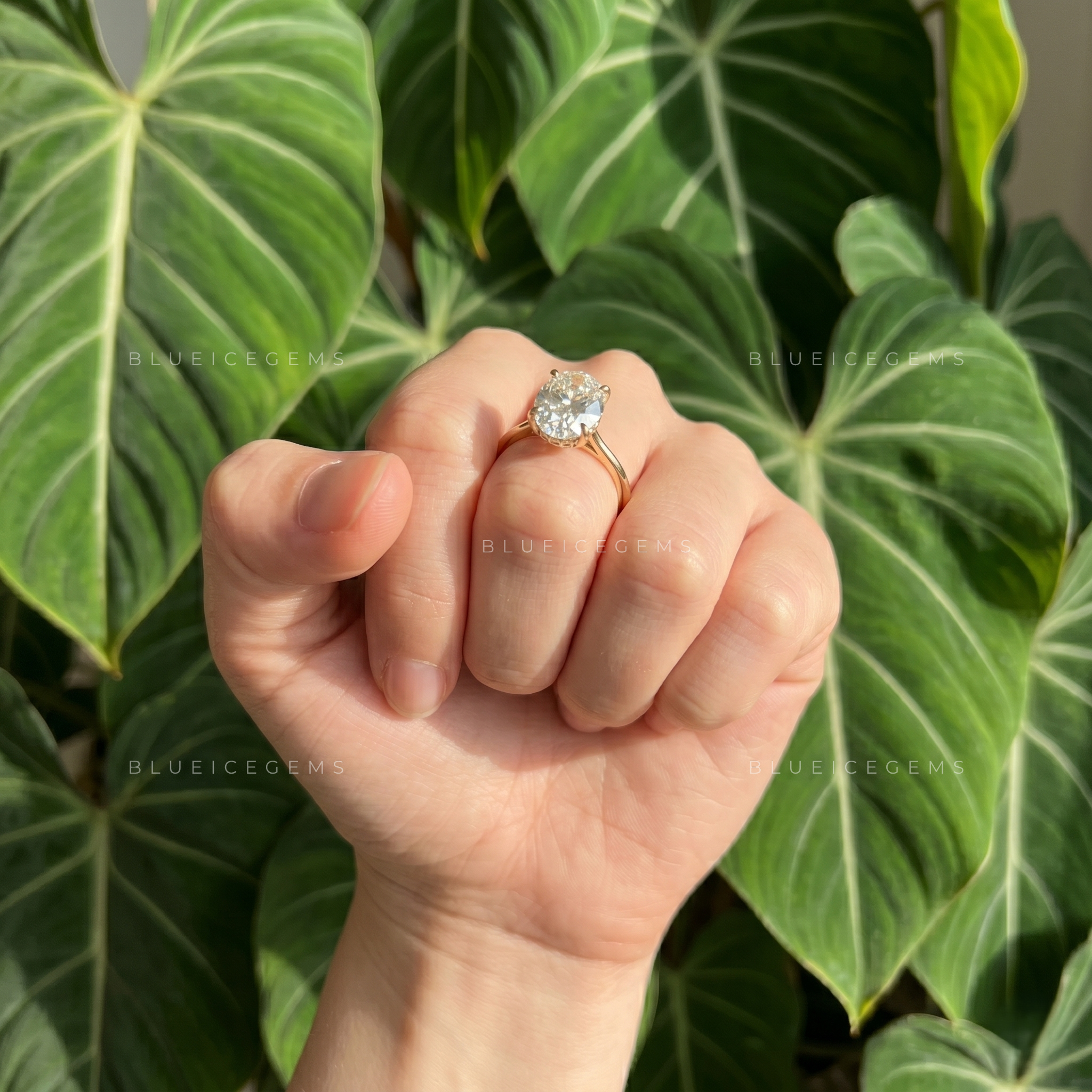 Graceful Elegance Oval Cut Solitaire Engagement Ring