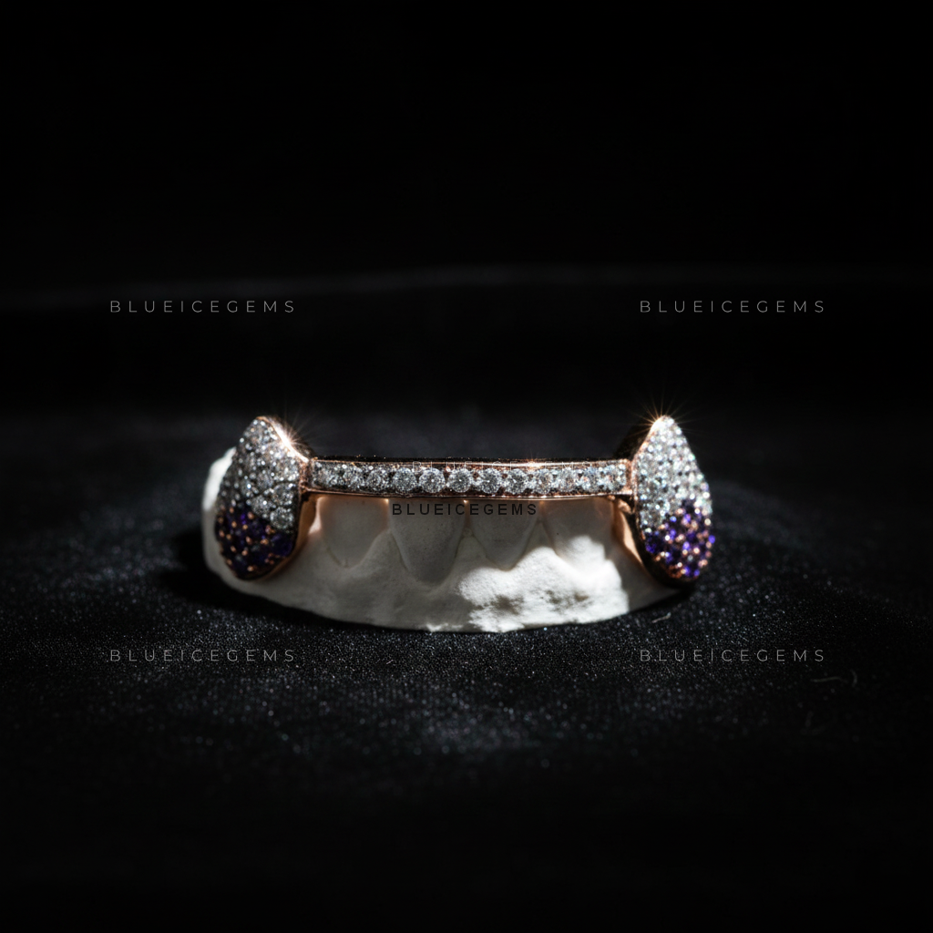 Twilight Rose Sapphire Bridge Grillz