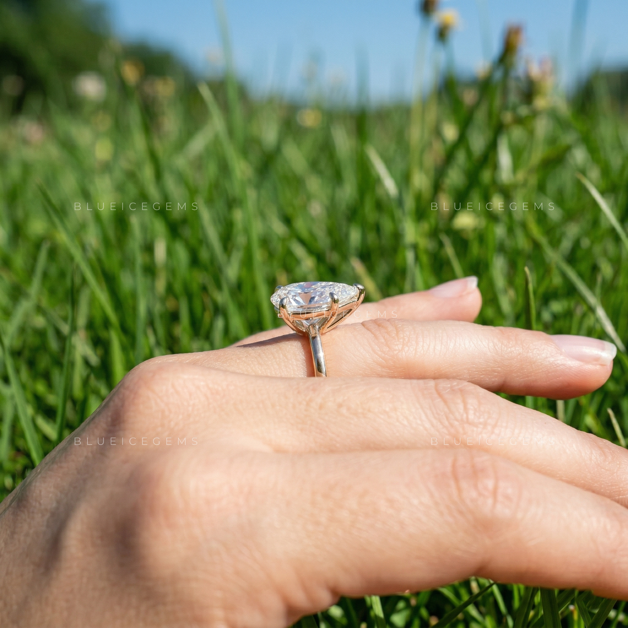 Elegant Radiance Pear Cut Solitaire Engagement Ring