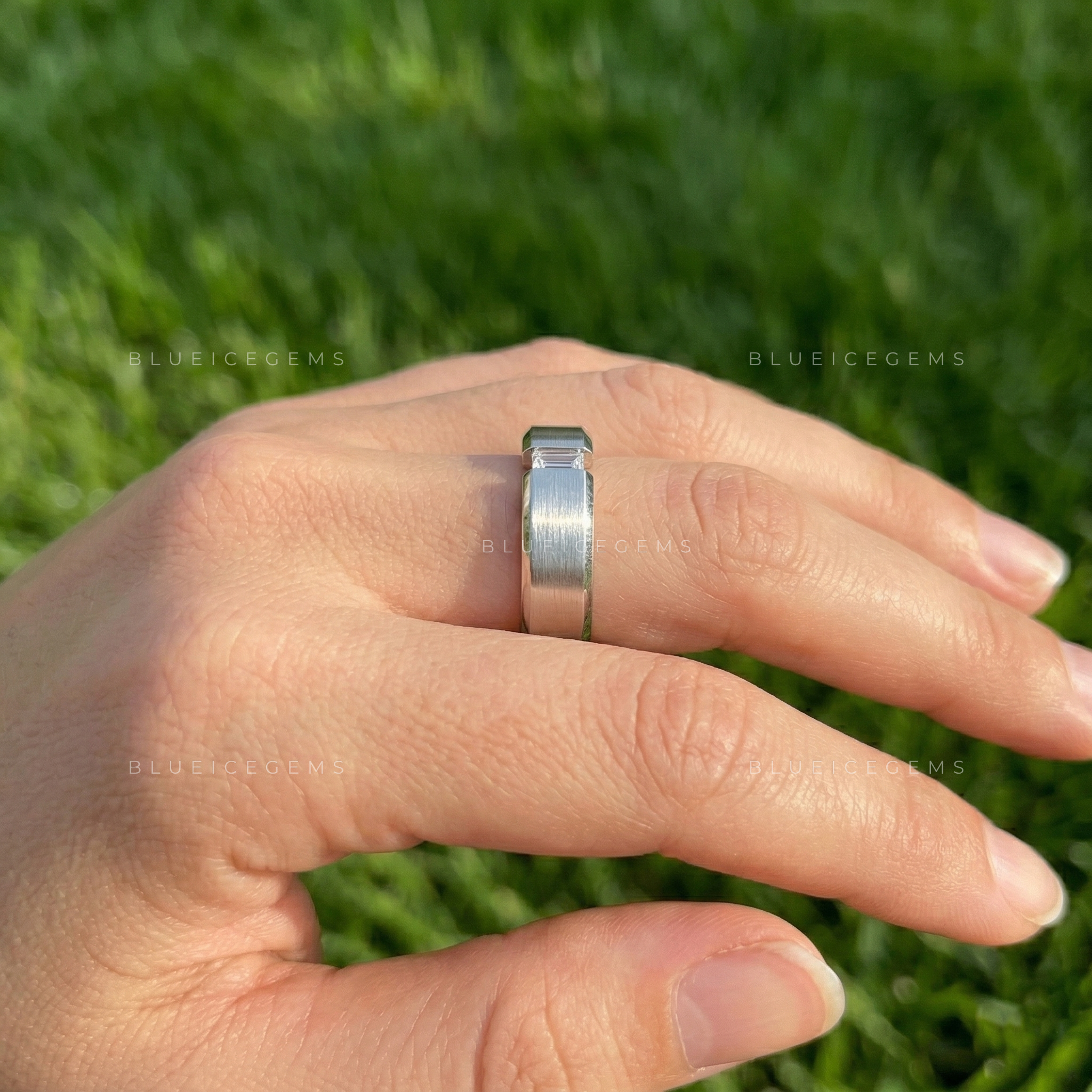 The "Urban Edge" Baguette Solitaire: A Bold Men’s Statement Ring