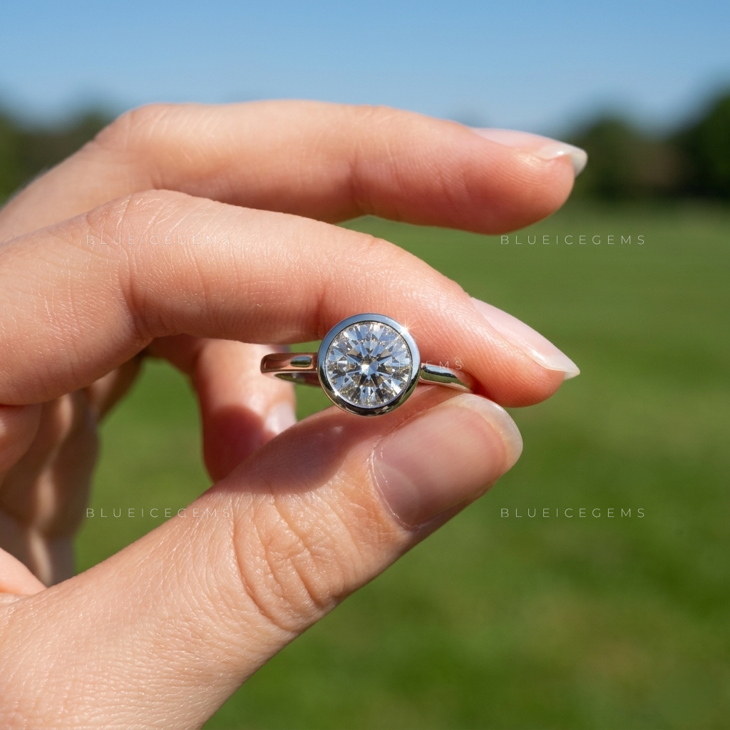 Elegance Circular Cut High-Profile Keepsake Promise Band