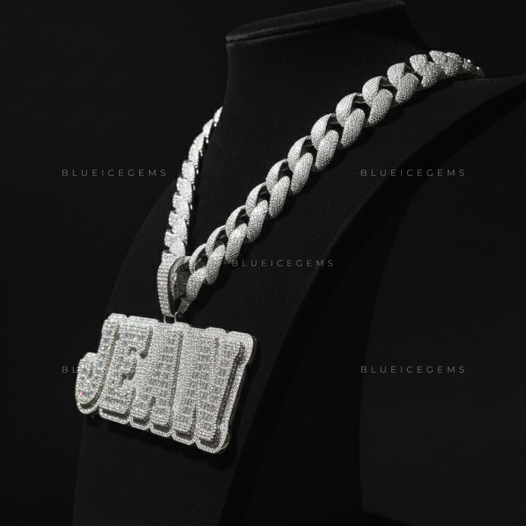 "JEAN" Custom 3D Bubble Block Pendant