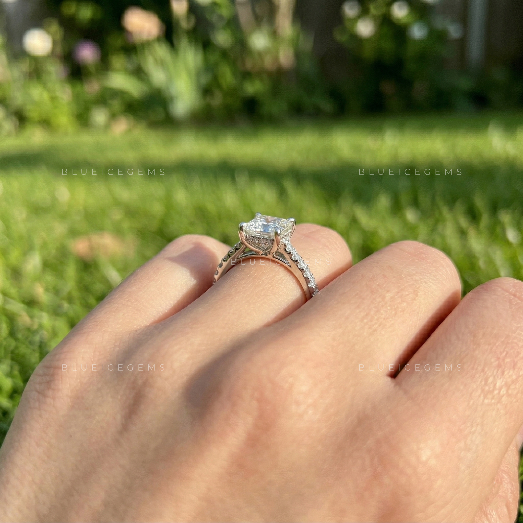 Modern Majesty Princess Cut Pavé Engagement Ring
