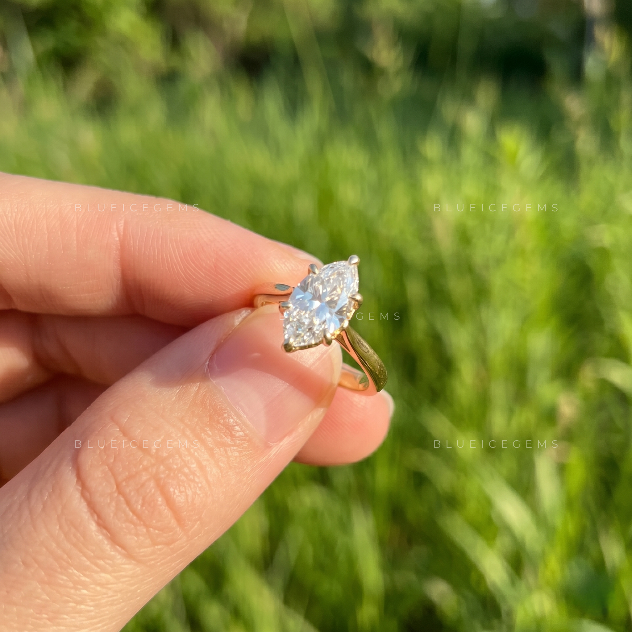 Aurelia Marquise Cut Hidden Halo Solitaire Engagement Ring