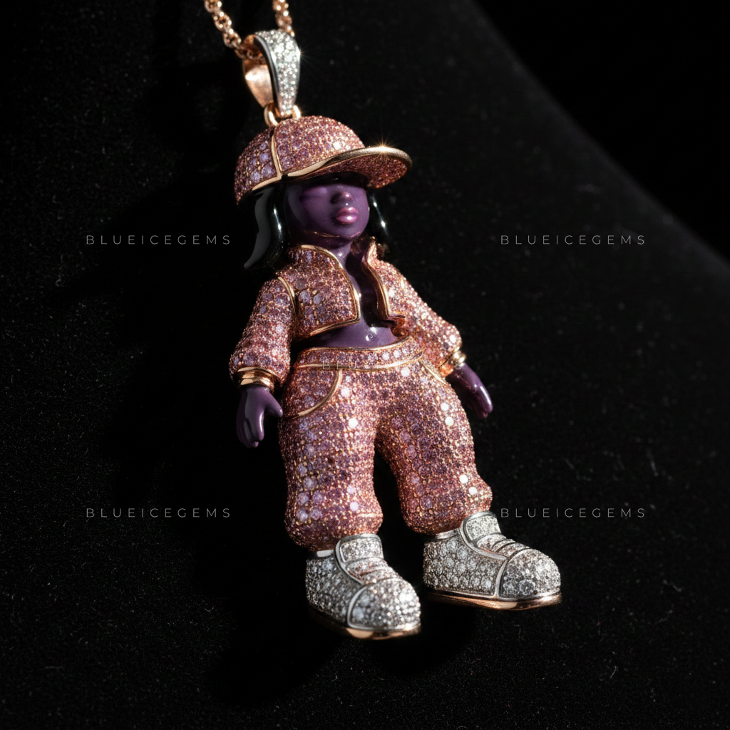 The "Plum Streetwear" Figurine: 3D Animated Sculpt & Pink Diamond Sovereign