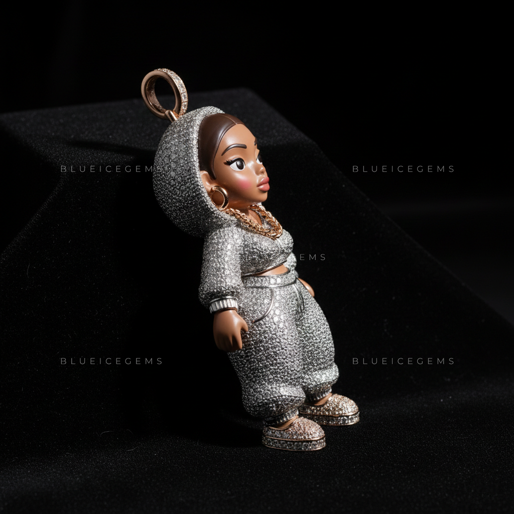The "Urban Heiress" Figurine: 3D Animated Sculpt & Diamond-Velvet Sovereign