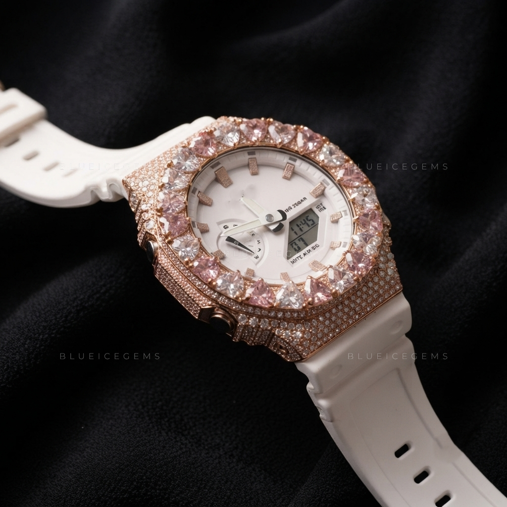 Roseheart Royale Iced Watch – 13+ CT VVS Moissanite