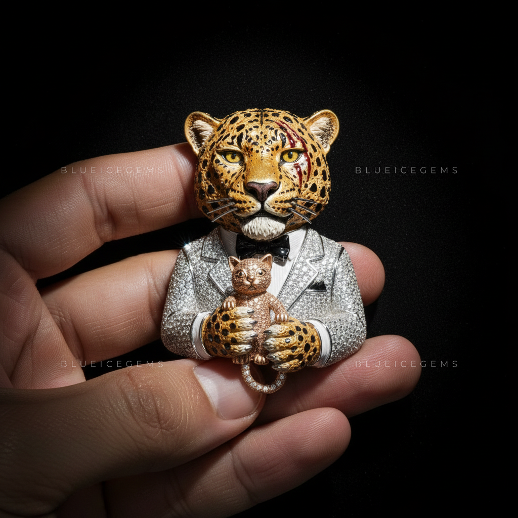 The Gilded Heir: Diamond Tuxedo & Battle-Scarred Leopard Sovereign