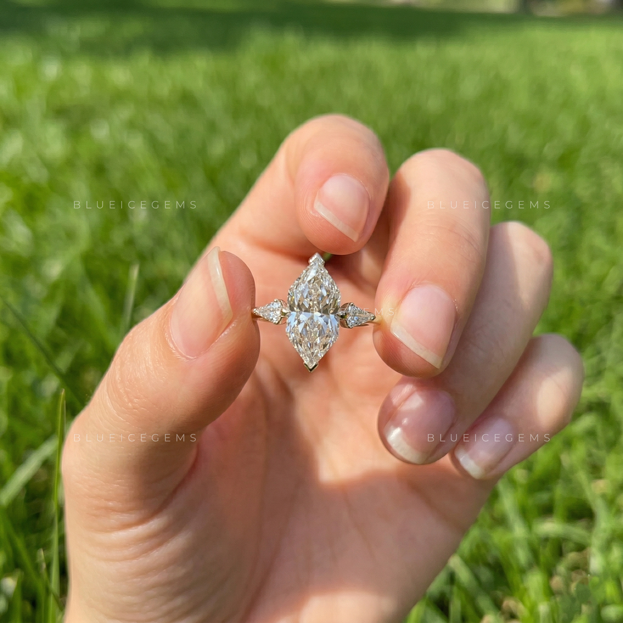Antique Majesty Dutch Marquise and Kite Cut Trilogy Ring