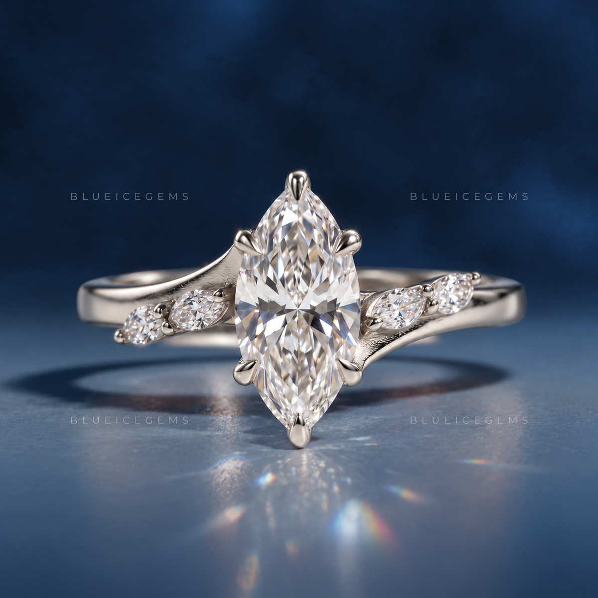 Ethereal Marquise Brilliant Cut Timeless Keepsake Wedding Ring