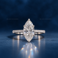 Nature-Themed Marquise Cut Sophisticated Anniversary Treasure Ring