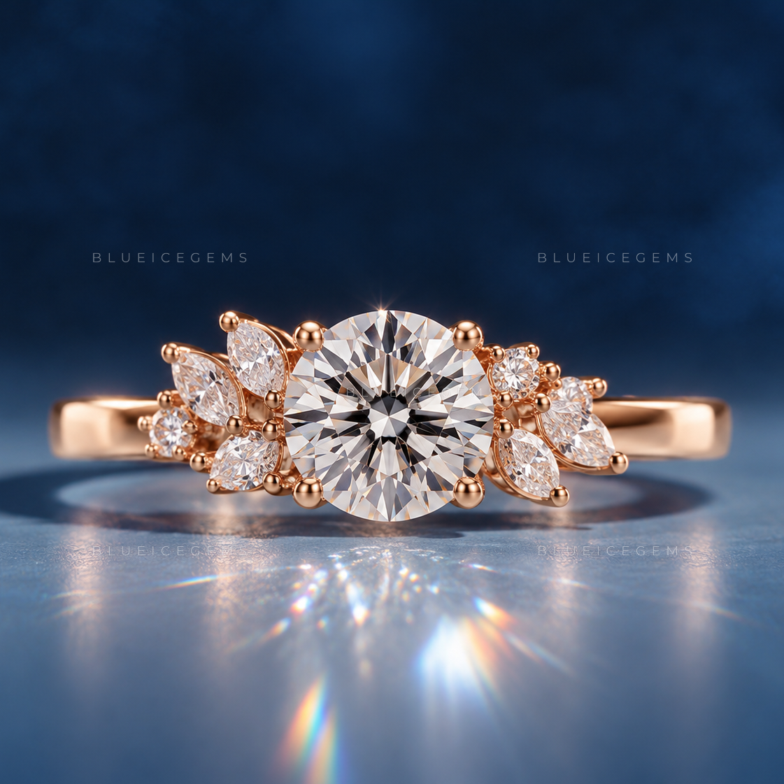 Mixed-Cut Brilliant Cluster Anniversary Treasure Keepsake Ring