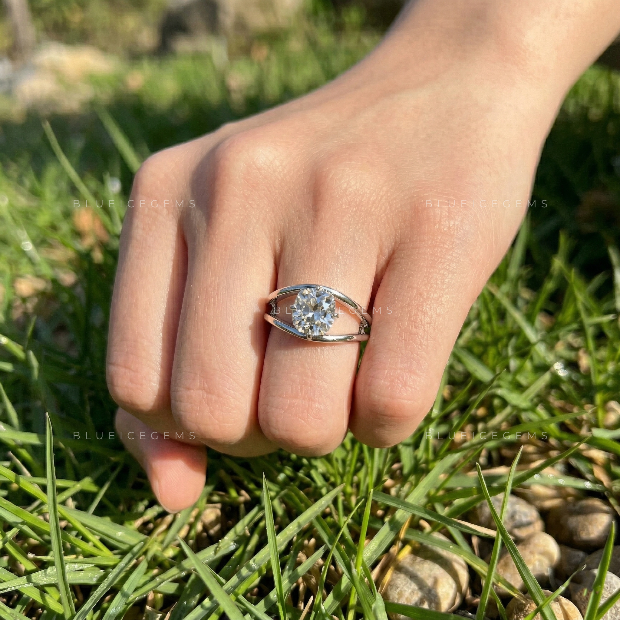 Vintage Heritage Cushion Old Mine Cut Solitaire Ring