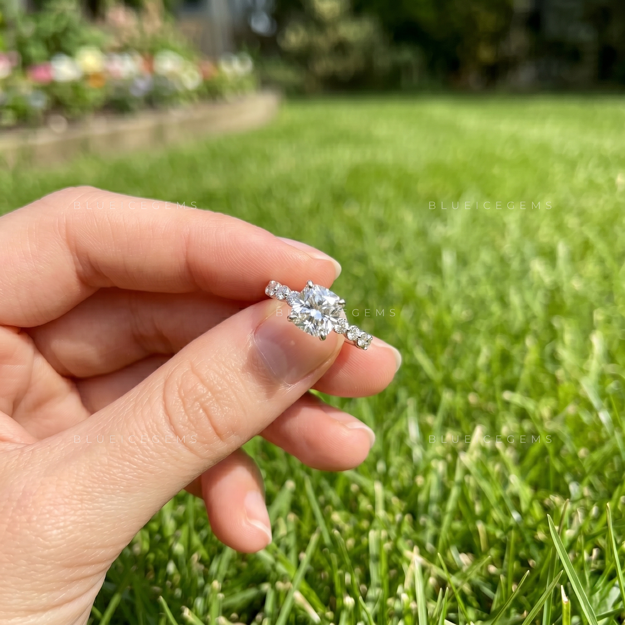 Enchanted Cushion Brilliant Cut Mid-Century Heirloom Engagement Ring