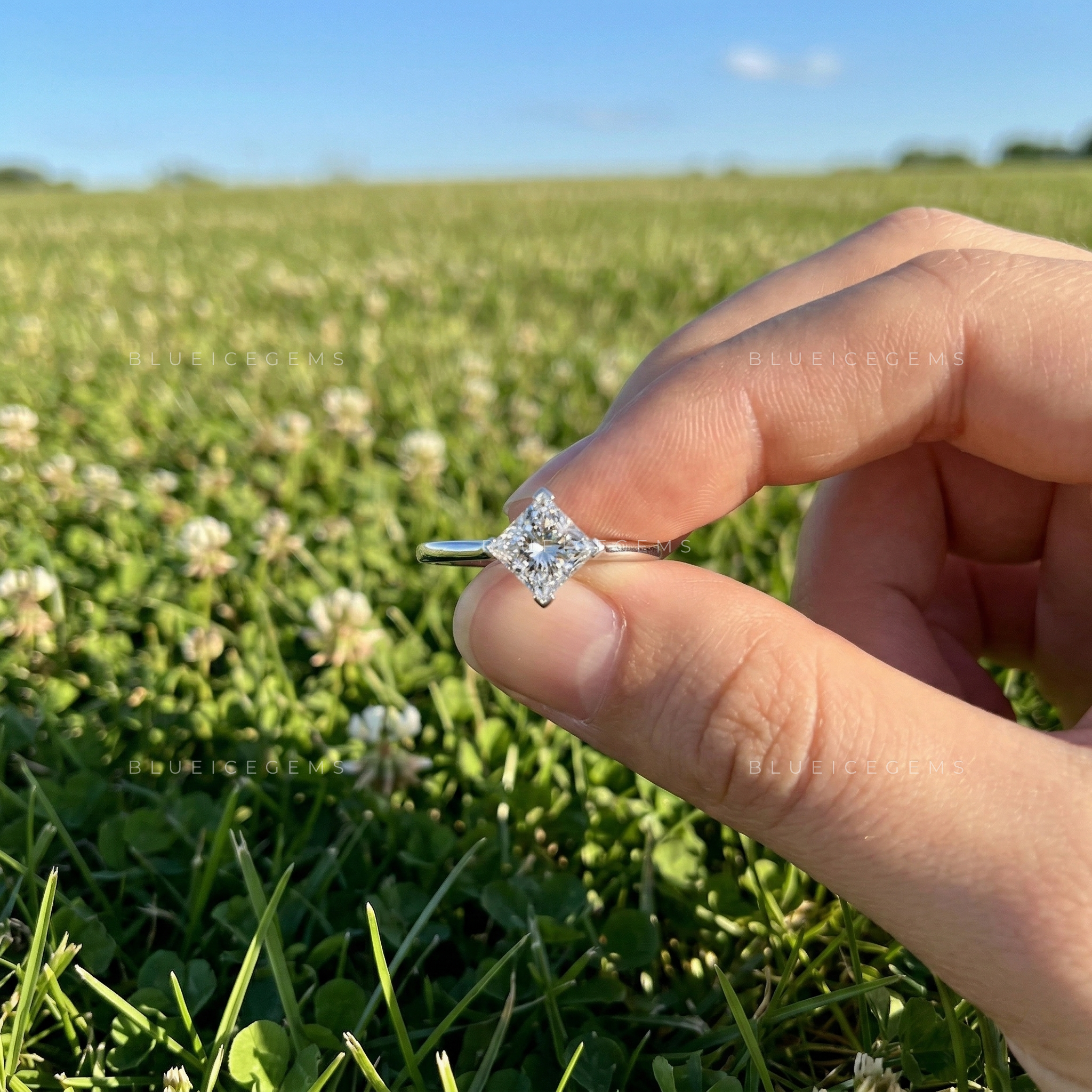 Modern Majesty Princess Cut Solitaire Ring