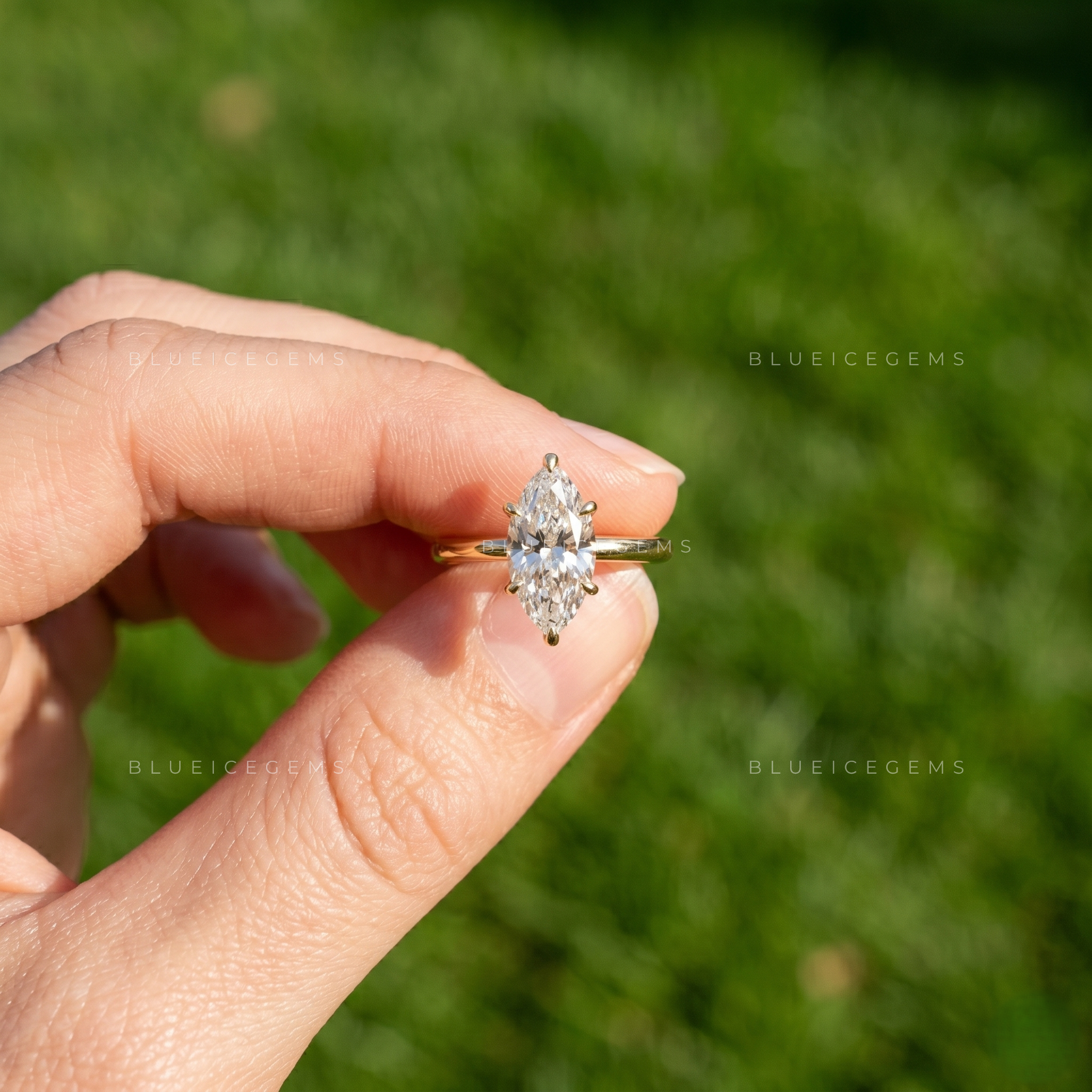Regal Marquise Brilliant Cut Solitaire Heirloom Engagement Ring