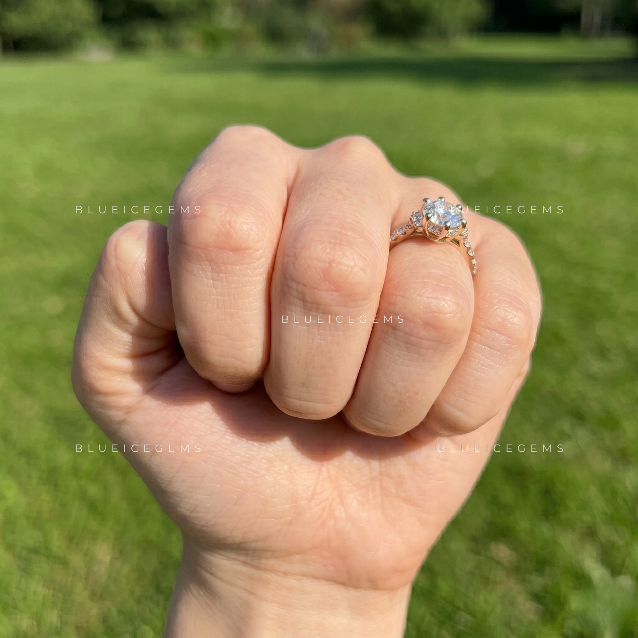 Ethereal Luminance Round Cut Halo Engagement Ring
