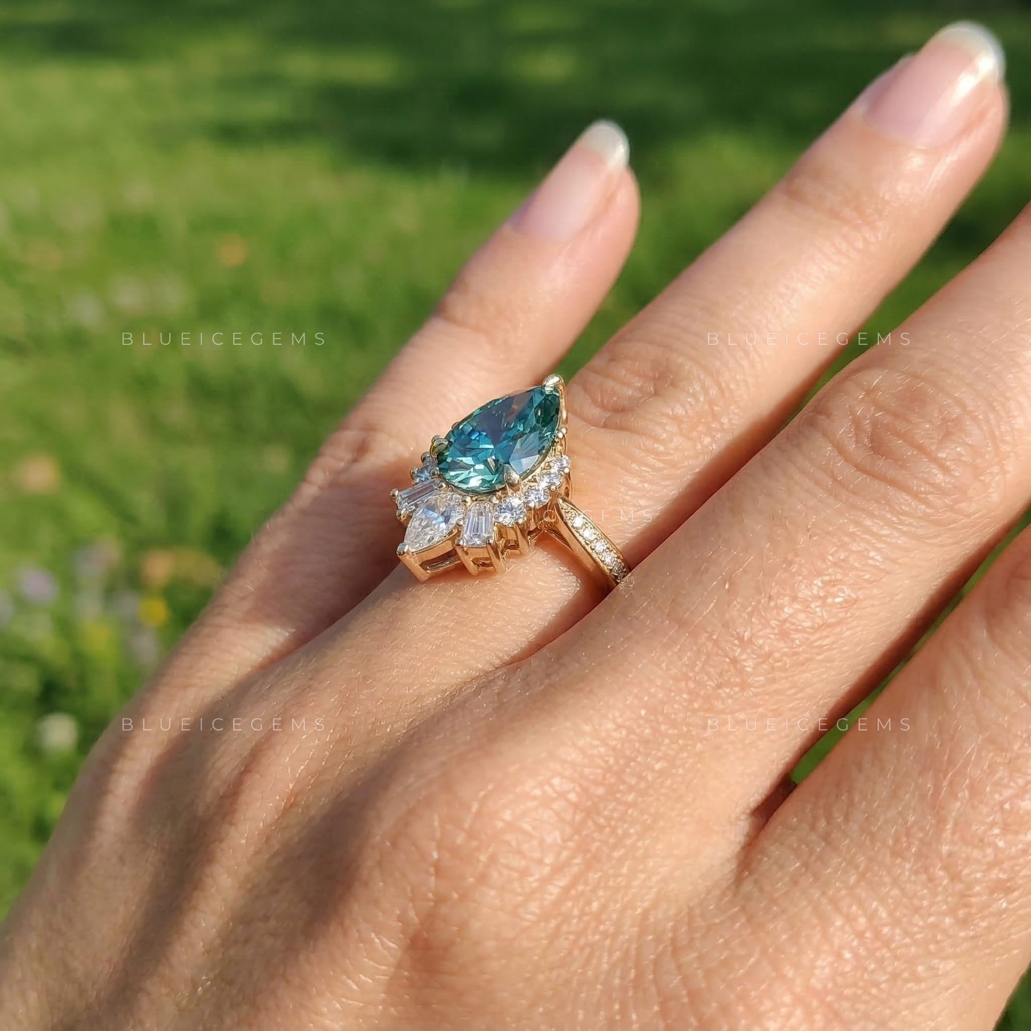 Vintage Pear Cut Engagement Ring