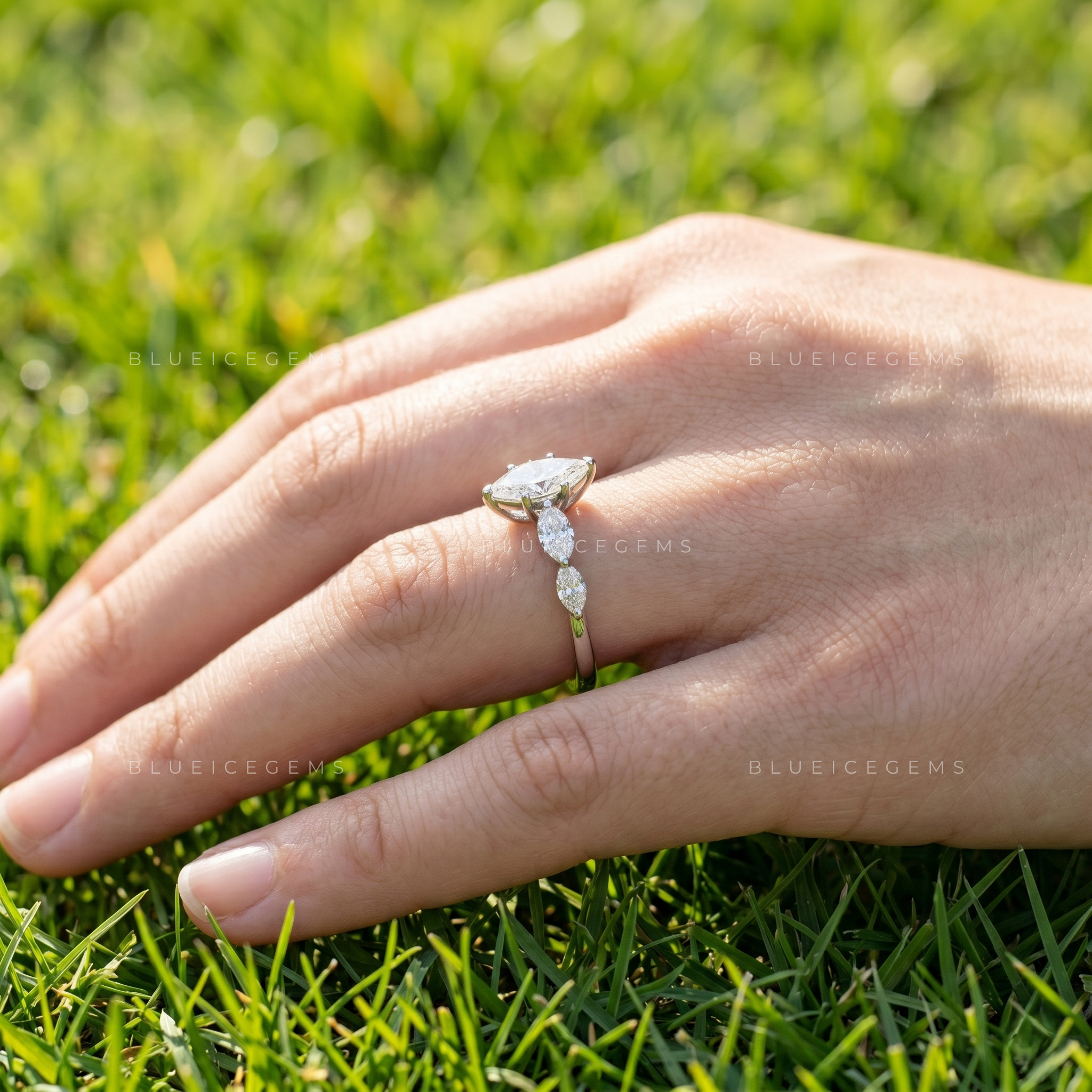 The "Marquise Symphony" Five-Stone Heirloom: E-F Color Radiance