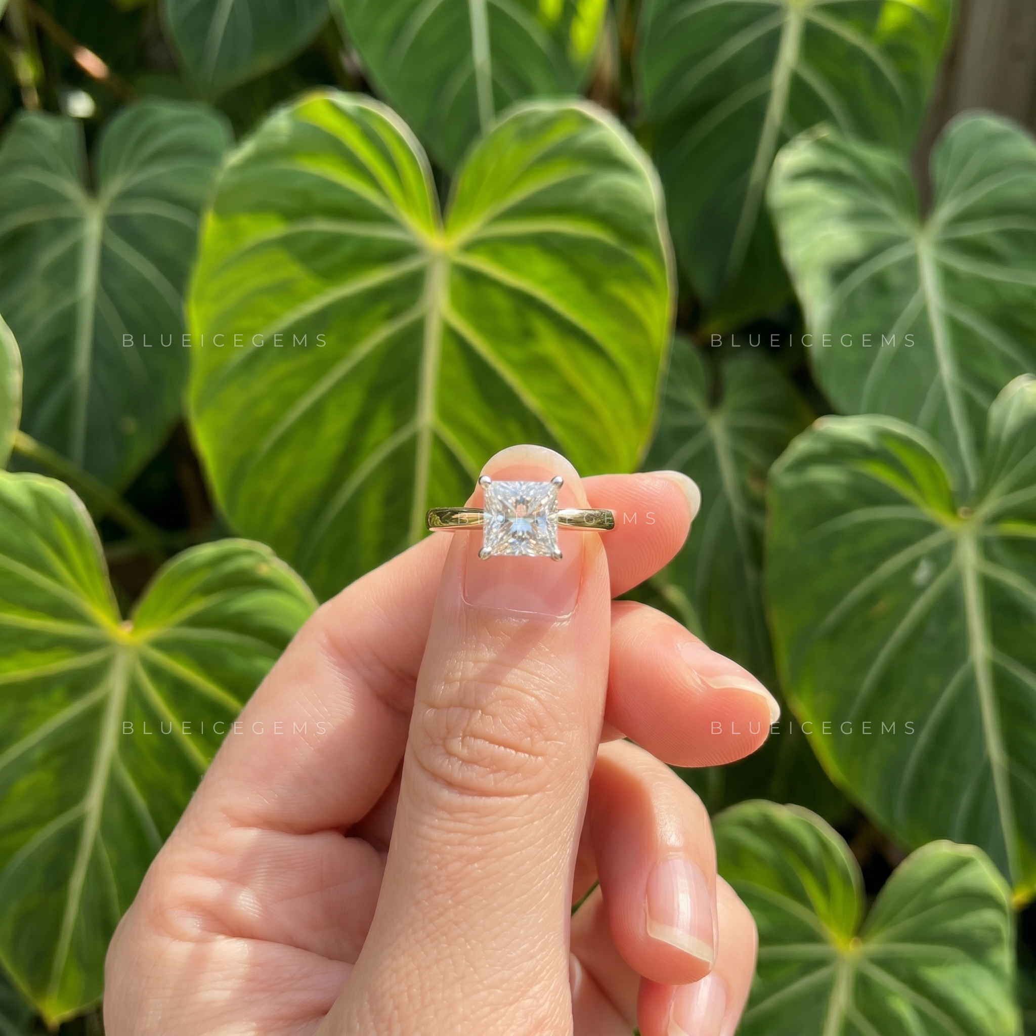 Modern Radiance Princess Cut Solitaire Engagement Ring