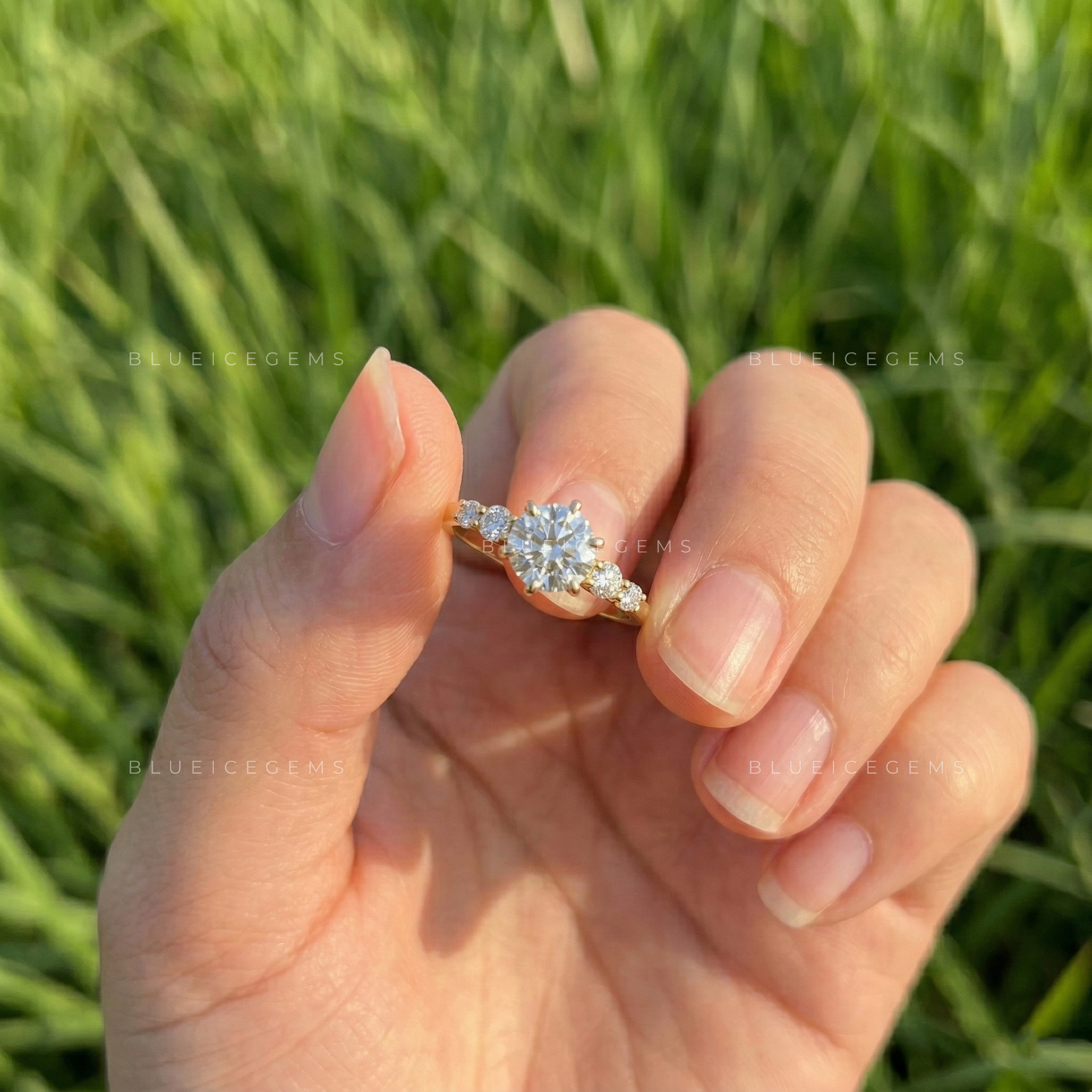 The "Everyday Icon" Dainty Round Brilliant Claw Prong Promise Ring