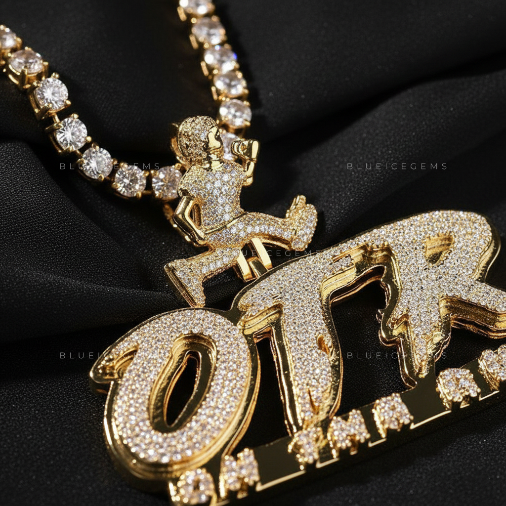 The "OTR" Velocity: Running Character & Multi-Layered Script Pendant