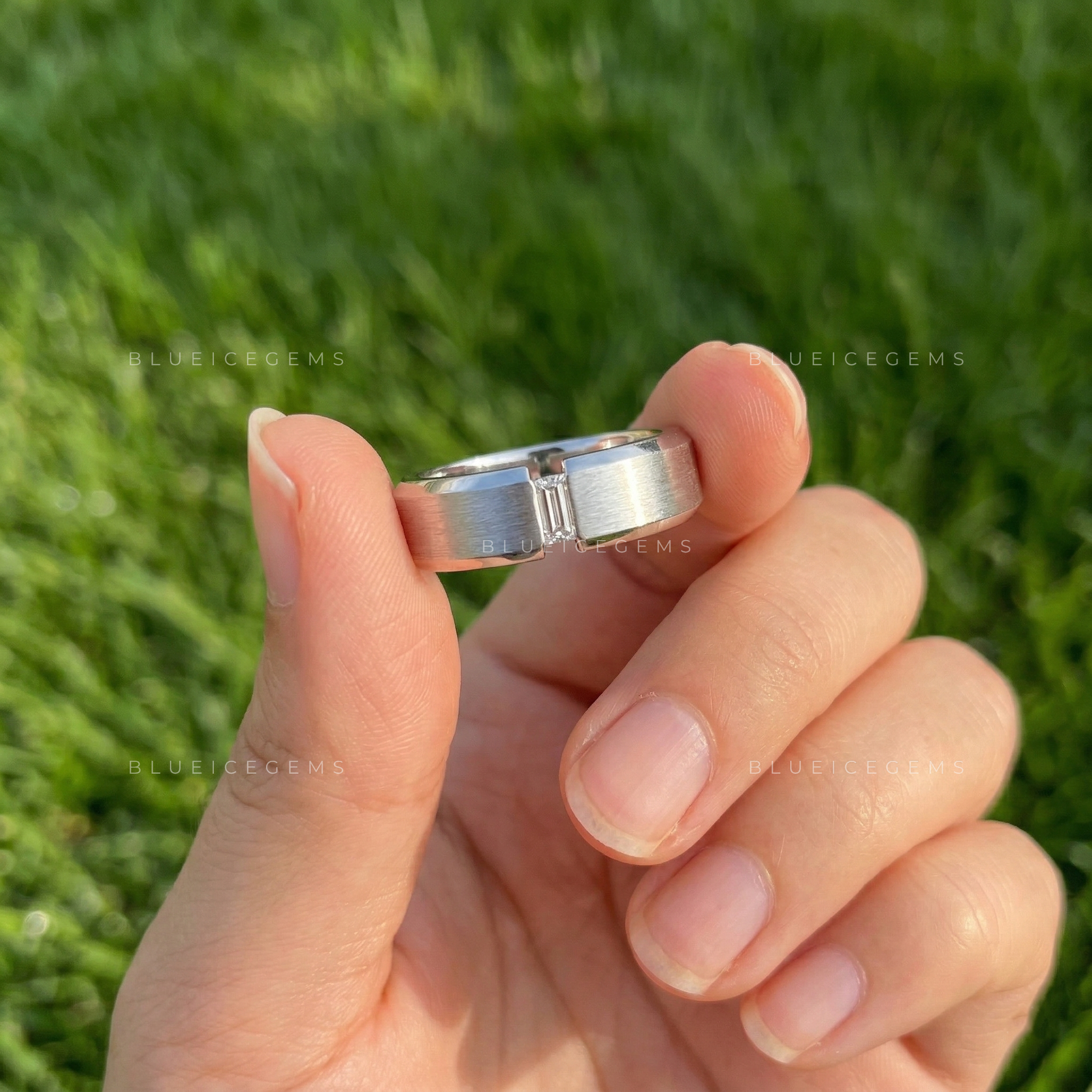 The "Urban Edge" Baguette Solitaire: A Bold Men’s Statement Ring