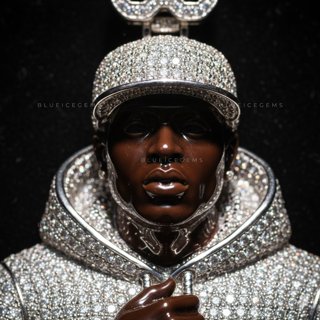 The "88" Legacy Portrait: 3D Urban Figurine & Diamond-Hoodie Sovereign