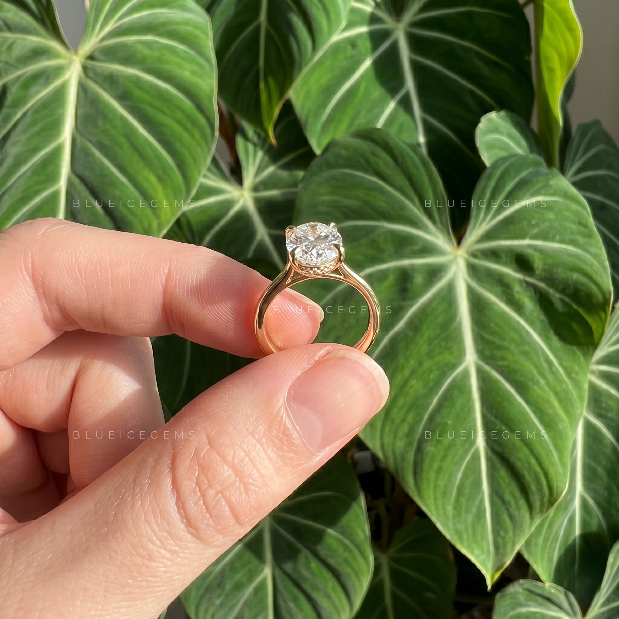 Graceful Elegance Oval Cut Solitaire Engagement Ring