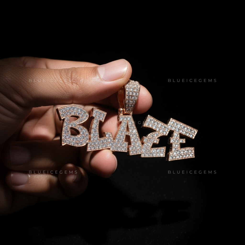 "BLAZE" Custom Graffiti Script Pendant