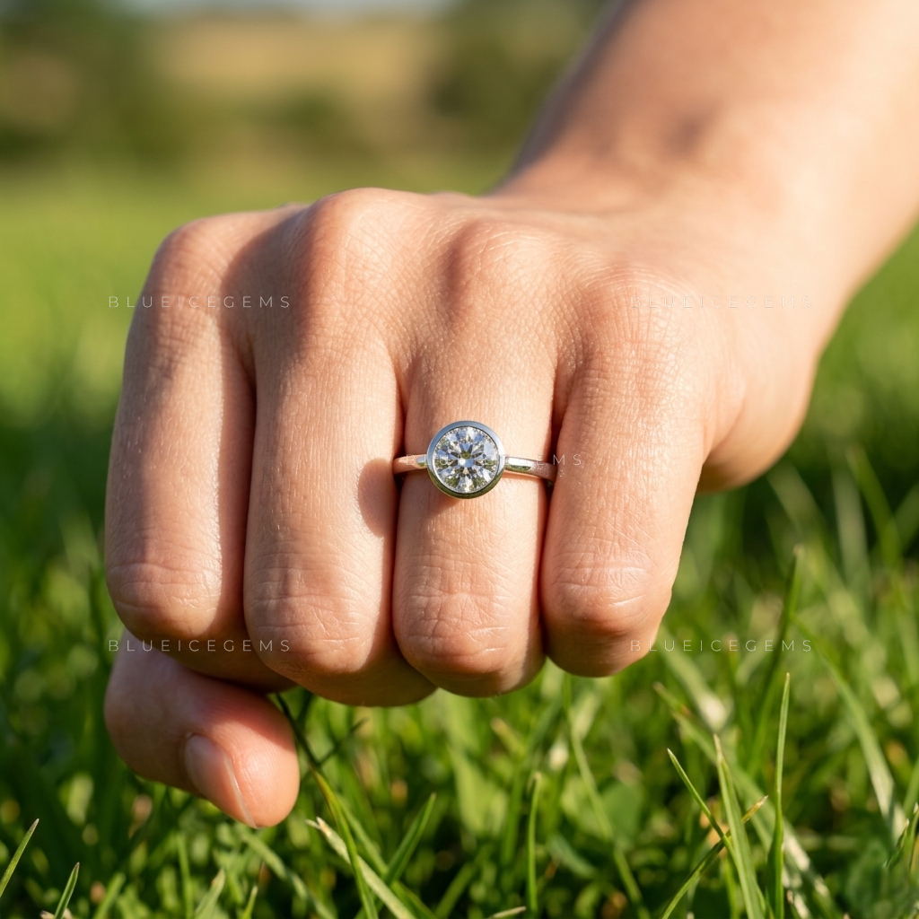 Elegance Circular Cut High-Profile Keepsake Promise Band