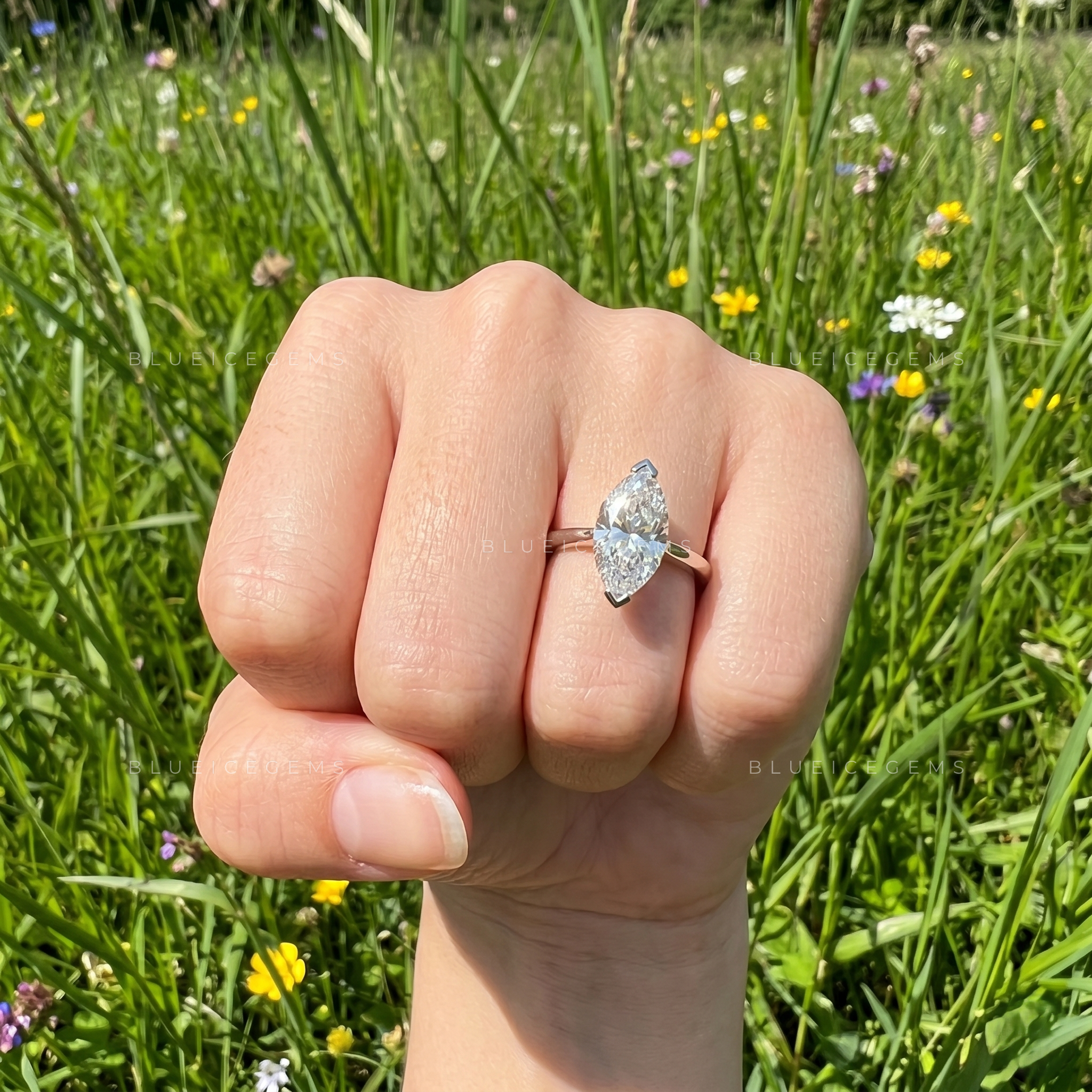 Enchanting Marquise Brilliant Solitaire Engagement Ring