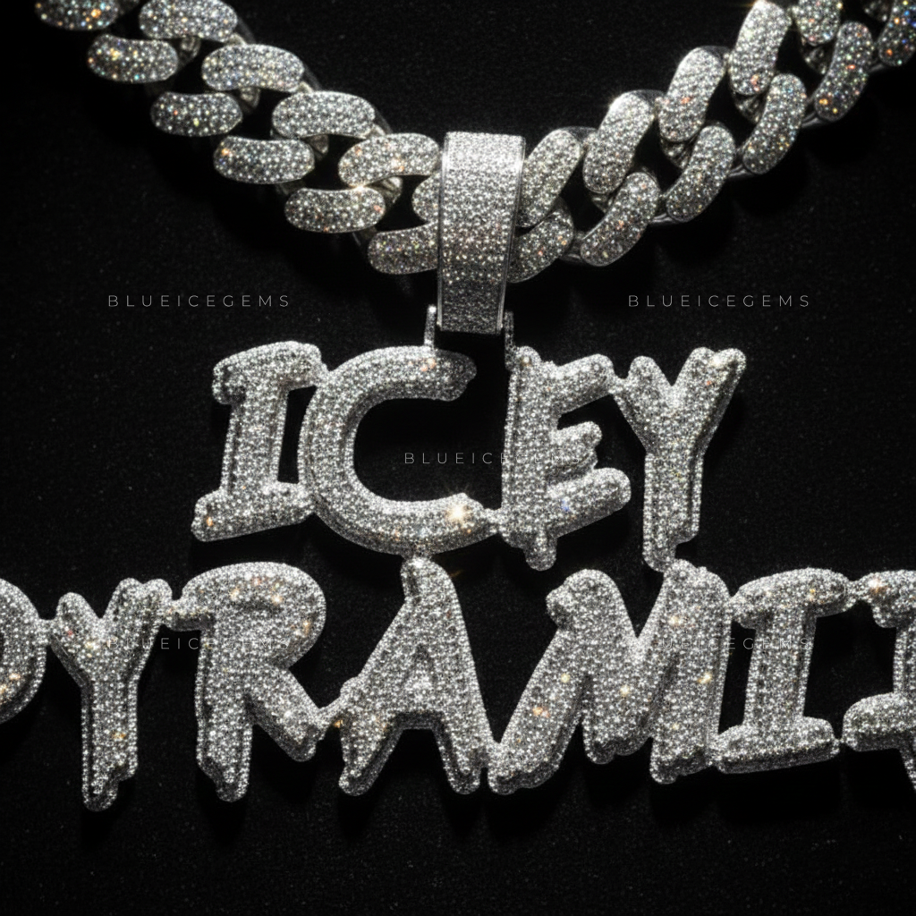 The "ICEY PYRAMID" Monument: Liquid-Drip 3D Script & Full-Frost Cuban Set