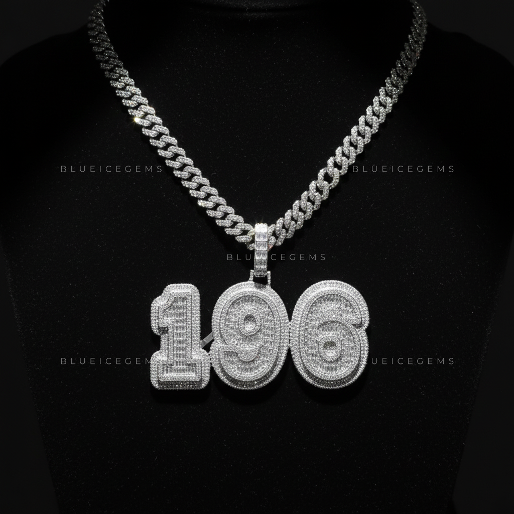 "30" Custom Baguette & Round Diamond Pendant