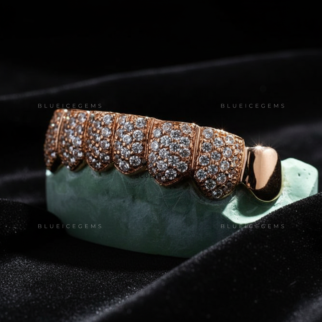 Rose Gold Radiant Shield Grillz