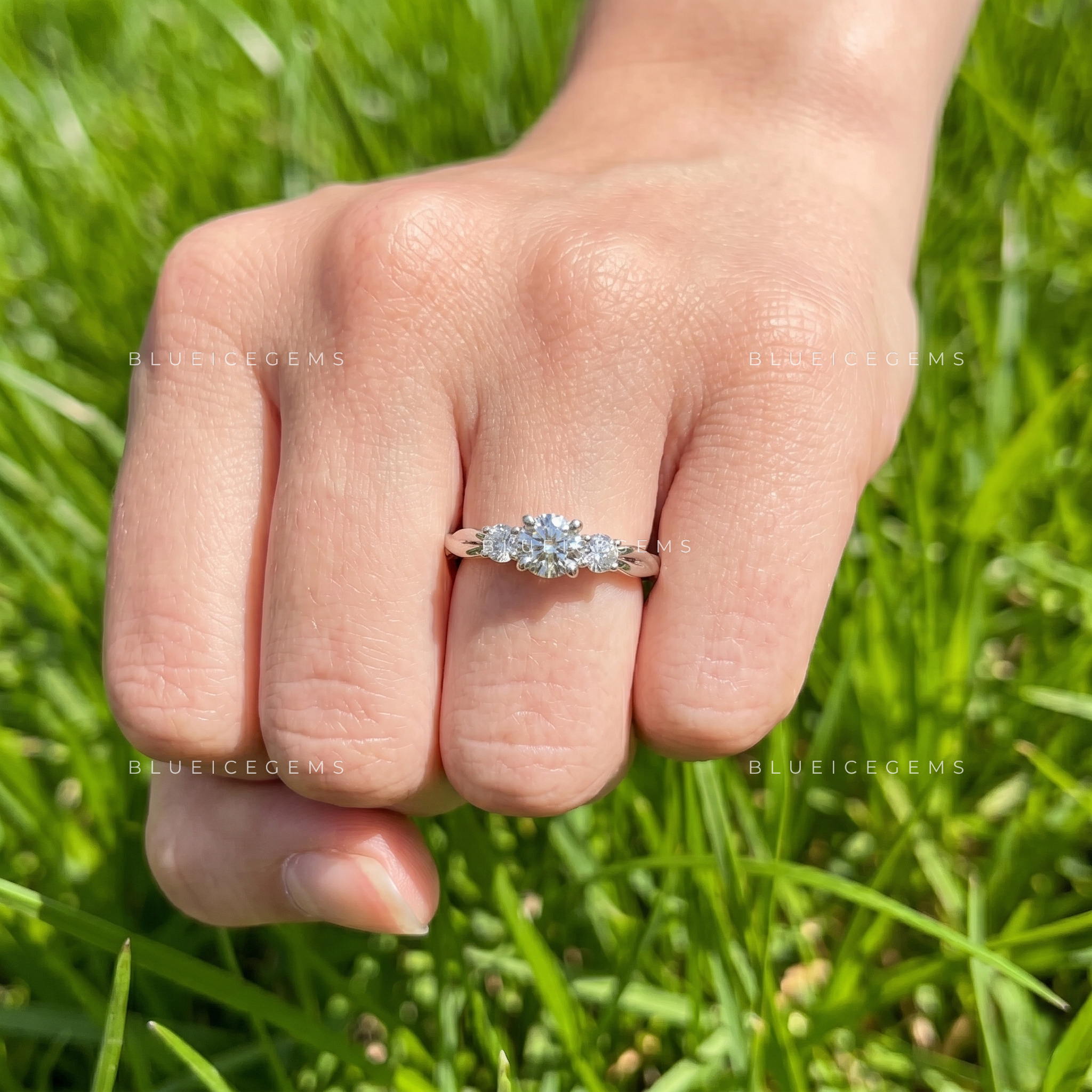 Veloura Round Brilliant Accent Engagement Ring