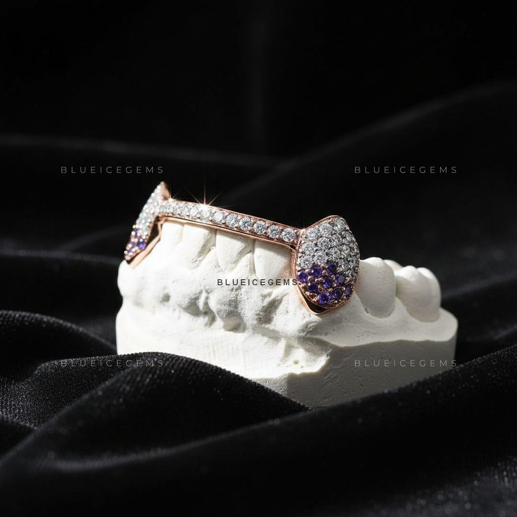 Twilight Rose Sapphire Bridge Grillz